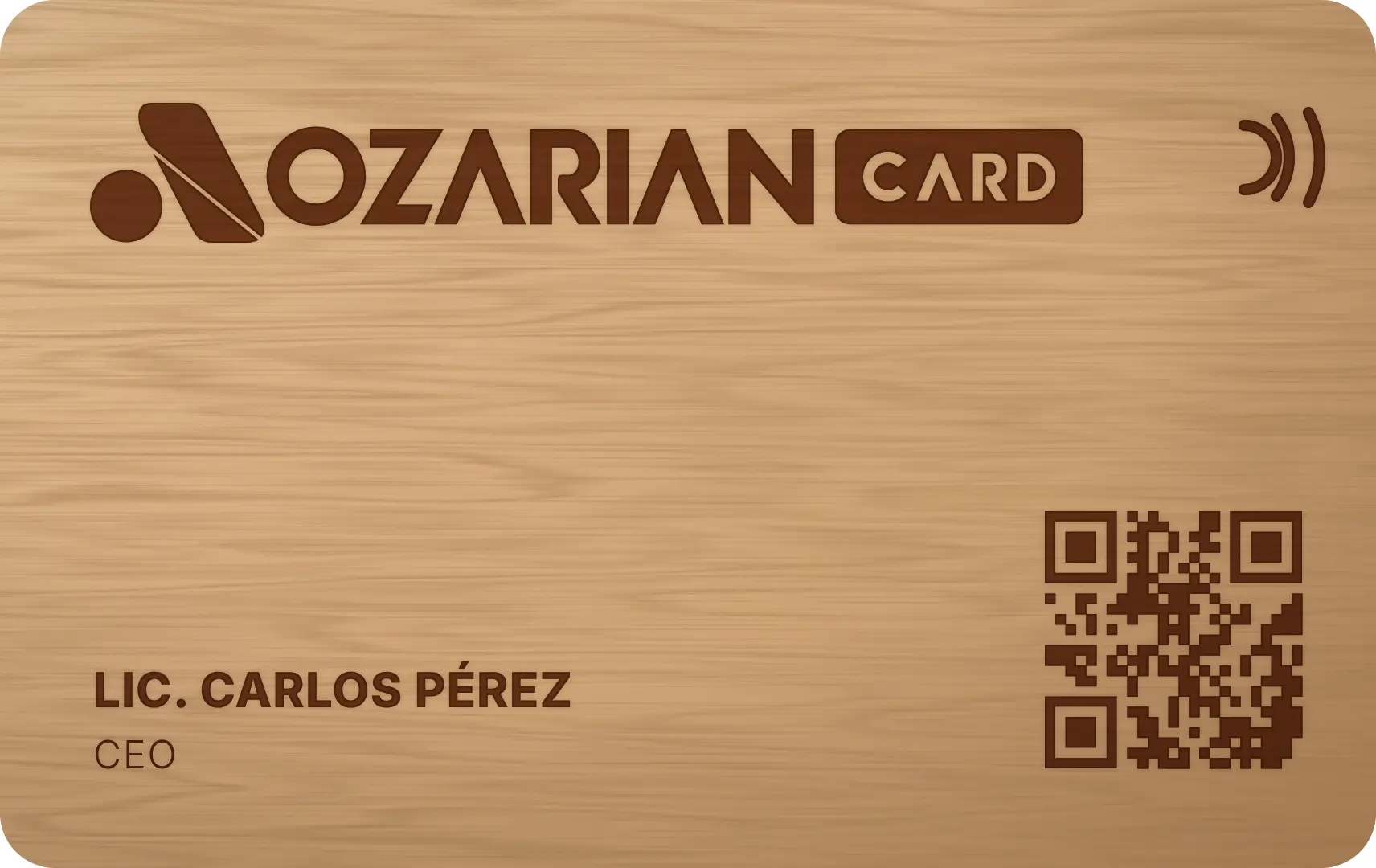 OZARIAN CARD de Madera